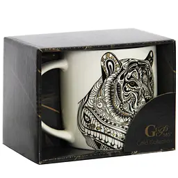 Чашка порцелянова GGP Бочка Animals Gold Тигр 1вид 350 мл в Преміум упаковці NBone RX-N16870 (76020790/Тигр) - мініатюра 5
