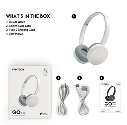 Ігрові навушники Fantech GO AIR WH02 Wireless Beige - мініатюра 8