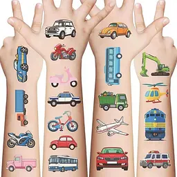 Набір тимчасових тату "Транспорт №1" Fresh Tattoo transport-tattoo-1-10, 10 штук, розмір 12 х 7 см - мініатюра 3