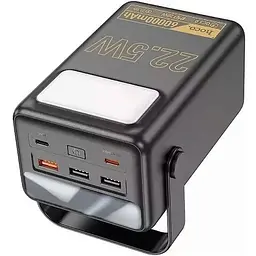 Портативна батарея Hoco J110 Powerful 22.5W LCD/Lamp 60000 mAh Black - мініатюра 5