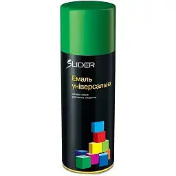 Фарба (емаль) аерозольна SLIDER color 6010 світло-зелена 400 мл 000023343 - мініатюра 2