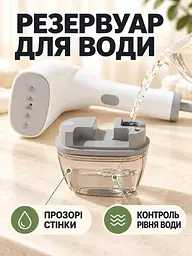 Ручний складаний відпарювач для вертикального прасування одягу Білий (37261537) - мініатюра 3