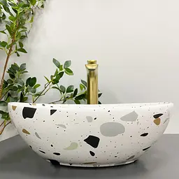 Умивальник VBI Parma terazzo glossy накладний VBI-011011, Цветной - мініатюра 5