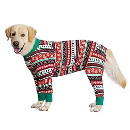 Піжама/попона для собак MIAODODO D15 Christmas striped, 2XL
