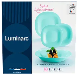 Сервіз Carine Light Turquoise, 18 предметів Luminarc kuh0016241 - мініатюра 7