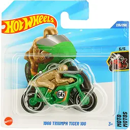 Базова машинка Hot Wheels Moto 1966 Triumph Tiger 100 зелена (5785) JBC32-N522 