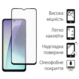Скло захисне Dengos Full Glue Xiaomi Redmi 14C (black) (TGFG-379) - мініатюра 2