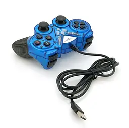 Геймпад джойстик Microkingdom 8600 DoubleShock USB Blue - мініатюра 2