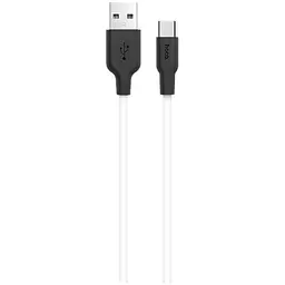 Дата кабель USB 2.0 AM to USB-C 1.0m 2A silicone X21 black+white HOCO (6957531071402)