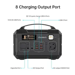 Зарядна станція Choetech Portable Power Station 300W (BS002-V2) - мініатюра 10