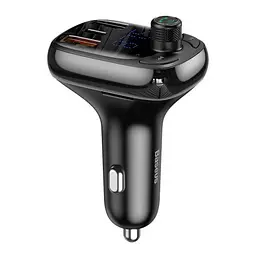АЗП FM модулятор Baseus S-13 36W (2USB-A/1C) (CCMT000101) Чорний