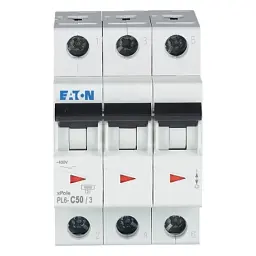 Автоматичний вимикач Eaton 3-п. М3 С 50А PL6 6кА - мініатюра 2