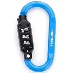 Карабін Munkees 35931 Combi Lock Carabiner D-Shape Синій - мініатюра 2