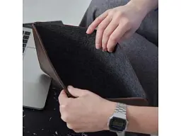 Чохол для ноутбука InCarne Gamma Plus MacBook Air 15 2023-2025 (класична шкіра) коричневий (gamma-plus-brown-air-15) - мініатюра 5