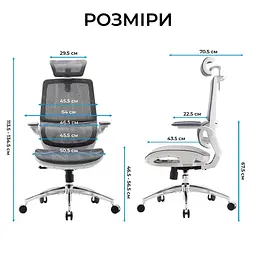 Офісне крісло Sihoo M59AS Mesh Gray (M59AS-M301) - мініатюра 15