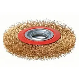 Корщітка Intertool для болгарки УШМ дискова 200 x 32мм рифлена латунь BT-6201