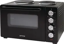 Міні піч 30л 52x32х40.5см 2 електричні конф. чорний Gorenje kuh0015423