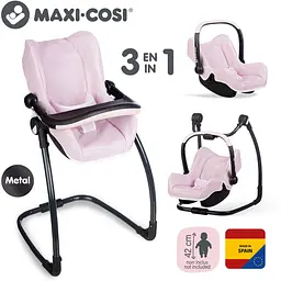 Крісло для ляльки Smoby Toys Maxi-Cosi 3 в 1, 43x41x71 см рожева перлина (7600240242) - мініатюра 3