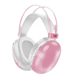 Бездротові накладні навушники Disco Pulse PG580 RGB Bluetooth 5.3 з мікрофоном 18 годин роботи рожевий