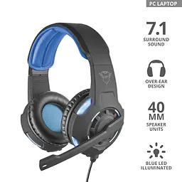 Гарнітура ігрова Trust GXT 350 Radius 7.1 Surround USB BLACK (22052_Trust) - мініатюра 2