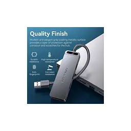 Концентратор VENTION USB 3.0 to 4xUSB 3.0 black (CHLBB-SCB) - мініатюра 6
