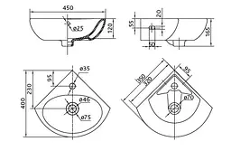 Раковина Kolo Runa 35х45x40 L82735000 - мініатюра 2