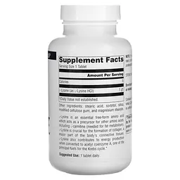 Лізин Source Naturals L-Lysine 1000 мг 100 таблеток - мініатюра 2