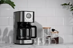 Кавоварка Ardesto FCM-D3200, Black/Gray, 900W, крапельна, резервуар 1.5л - мініатюра 2