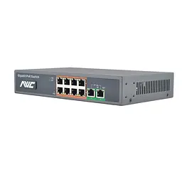 PoE-комутатор 10-портовий гігабітний NVC-1008G (73-00101)