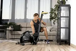 Гребний тренажер Hop-Sport HS-030R Boost золотистий