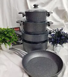 Набір посуду O.M.S. Collection 3002 Grey 9 предметів - мініатюра 3
