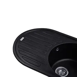 Кухонна мийка гранітна Kroner KRP Komposit SCH-7750 CV027417, Чорний - мініатюра 4