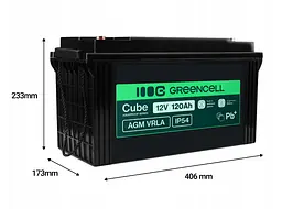 Акумулятор Green Cell AGM VRLA 12 V 120 Ah IP54 для фотоелектричних систем, яхт, човнів, сонячних панелей - мініатюра 6
