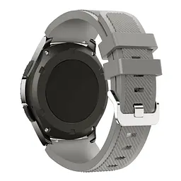 Силіконовий ремінець Watchbands для Samsung Galaxy Watch 46mm Silver Samsung Gear S3 - сірий (WB001GREY46) - мініатюра 3