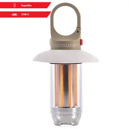 Ліхтар кемпінговий Falcon Eye Moonlight (500 Lm) White LED Rechargeable Type-C (FCL0029) - мініатюра 3