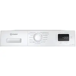 Пральна машина Indesit фронтальна, 6кг, 1200, A+++, 44.6см, дисплей, пара, інвертор, люк чорний, білий - мініатюра 4