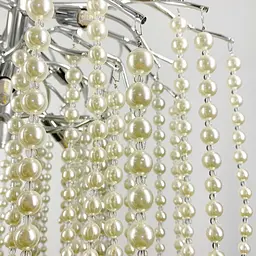 Чарівна люстра в хромі Pearl selection Line.F Діаметр 60см - мініатюра 4