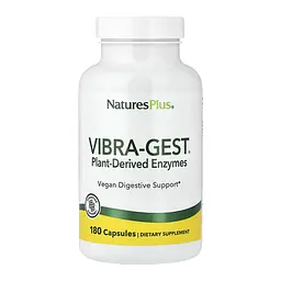 Комплекс рослинних травних ензимів Nature's Plus (Vibra-Gest) 180 капсул