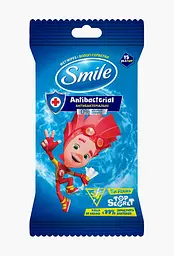Серветки вологі SMILE "Фіксики" антибактеріальні (3 дизайни), 15шт.