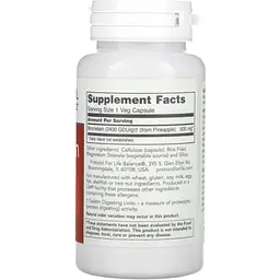 Бромелайн Protocol for Life Balance Bromelain 2400 GDU/g 500 мг 90 рослинних капсул - мініатюра 2