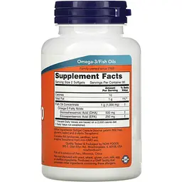 Докозагексаєнова кислота Now Foods DHA-250 120 капсул - мініатюра 3