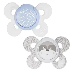 Силіконова пустушка Chicco Physio Comfort, 0-6 міс., блакитна, 2 шт. (74931.21.00.00) - мініатюра 3