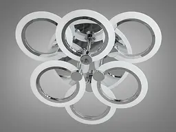 Люстра стельова LED Diasha A8022/3+3HR, 85W, 3200K-6000K, хром, сучасний стиль для дому - мініатюра 7
