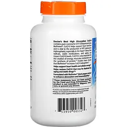 Коензим Q10 з біоперином Doctor's Best High Absorption CoQ10 with BioPerine 400 мг 180 вегетаріанських капсул - мініатюра 3