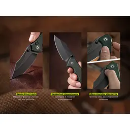 Ніж складаний туристичний Civivi Pentad (8.8 см) Nitro-V / G10 зелений - мініатюра 14