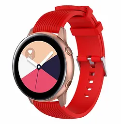 Ремінець BeWatch для Samsung Galaxy Watch 42/3 41 мм/Active/Active 2 силіконовий 20 мм ECO2 Червоний (1012103) - мініатюра 6