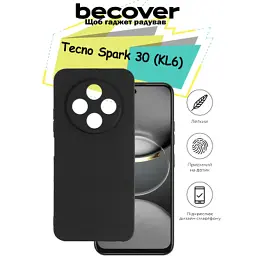 Чохол до мобільного телефона BeCover Tecno Spark 30 (KL6) Black (713135) - мініатюра 6