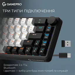 Клавіатура GamePro Asgard Valhalla 65% Compact QLAB Orange Switches (MK210B Pro) - мініатюра 5