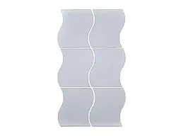 Дзеркальний декор акриловий самоклеючий STICKER WALL 140*190мм срібло 6шт (D) SW-00002510 - мініатюра 2
