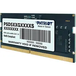 Модуль пам'яті для ноутбука SoDIMM DDR5 8GB 4800 MHz Patriot (PSD58G480041S) - мініатюра 2